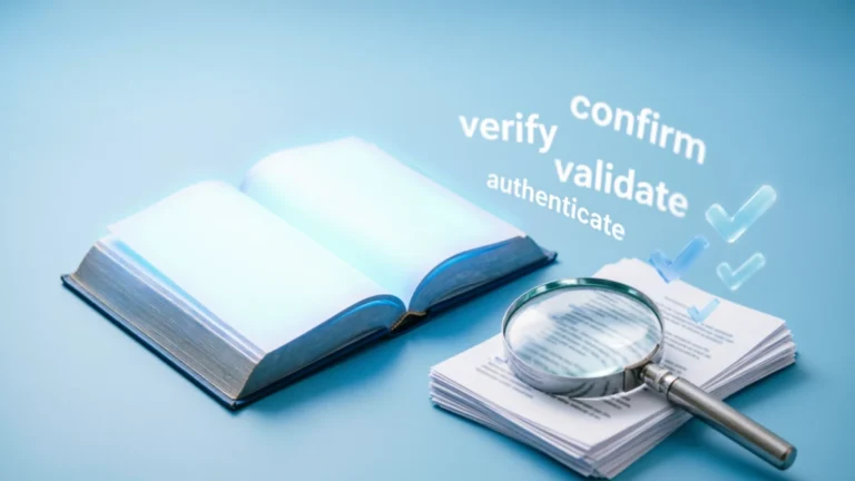 Synonyms of Verify