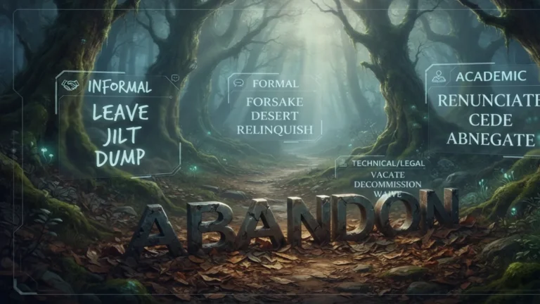 Synonyms for Abandon