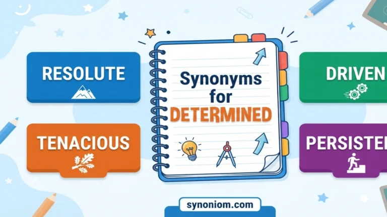 Synonyms for Determined