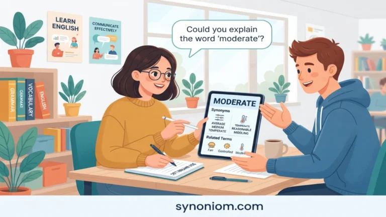 Synonyms for Moderate