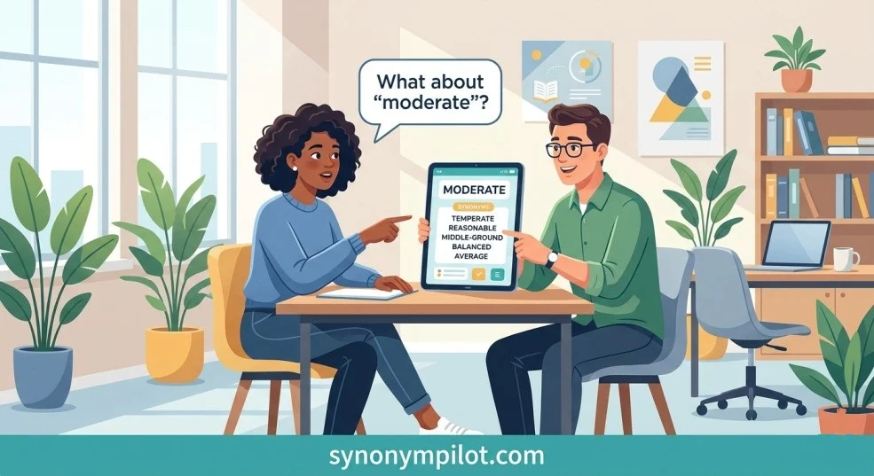 Synonyms for Moderate