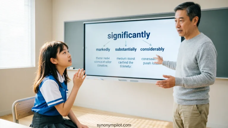 Synonyms for Significantly
