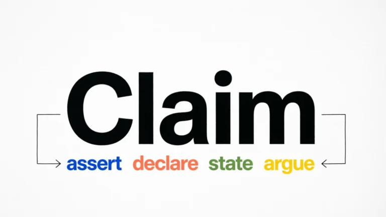Synonyms of Claim