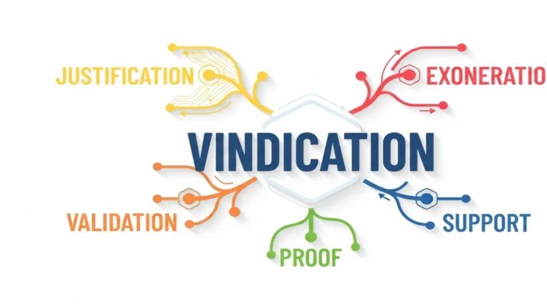 Synonyms of Vindication