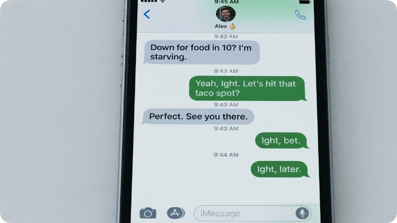Real Life Examples of "Ight" in Conversation